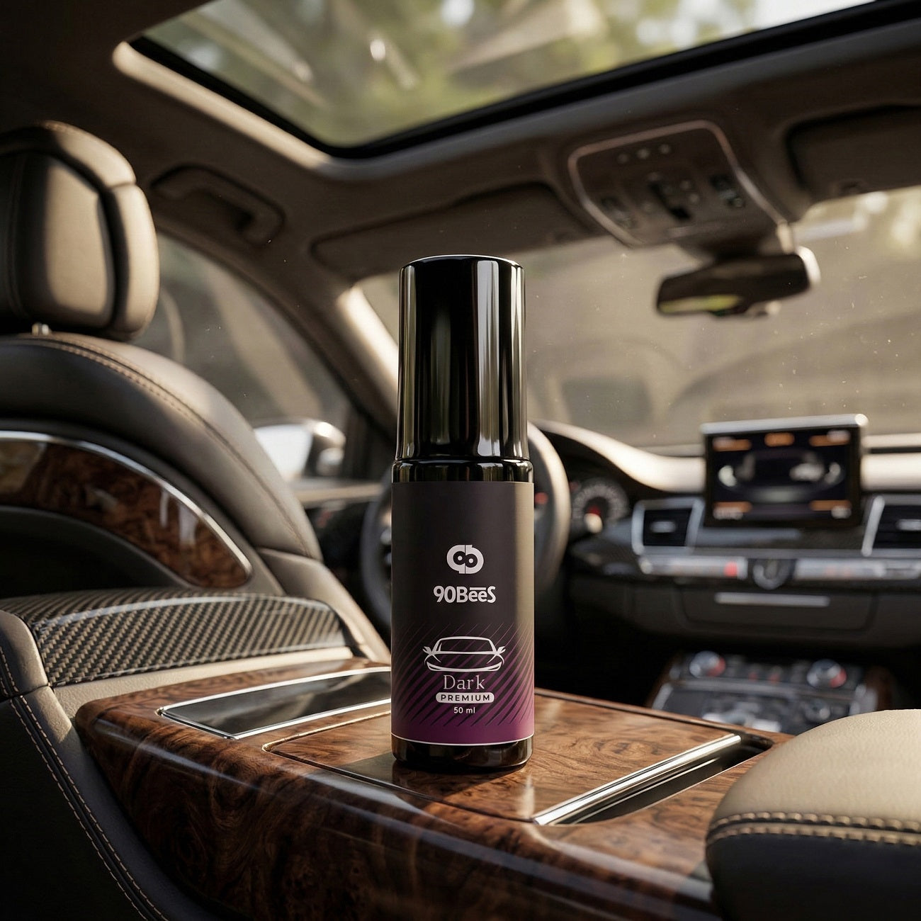 90Bees Dark Premium Car Perfume with orientalwoody fragrance notes