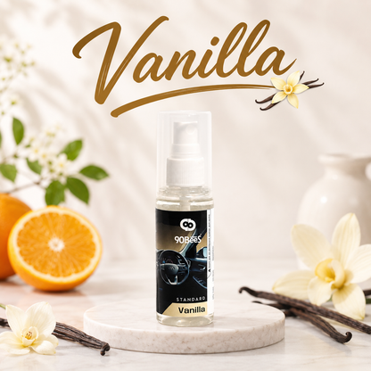 90Bees Vanilla Car Perfume Standard | Long Lasting Car Air Freshener