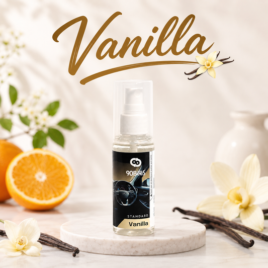 90Bees Vanilla Car Perfume Standard | Long Lasting Car Air Freshener