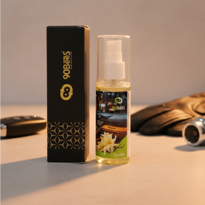 90Bees Vanilla Car Perfume Premium| Long Lasting Car Air Freshener