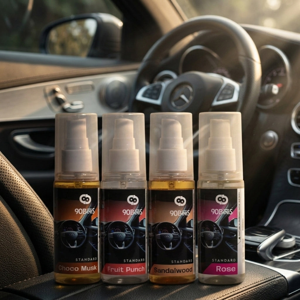 Combo Offer Standard Car Perfume Chocomusk Fruitpunch Sandalwood  Rose