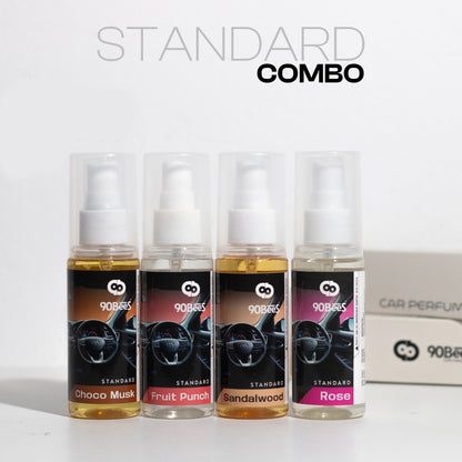 Combo Offer Standard Car Perfume Chocomusk Fruitpunch Sandalwood  Rose
