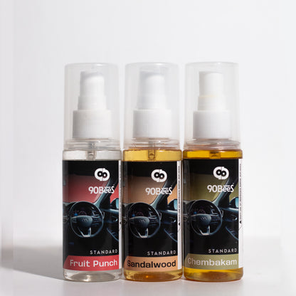 Combo Offer Standard Car Perfume Fruitpunch Chembakam Sandalwood