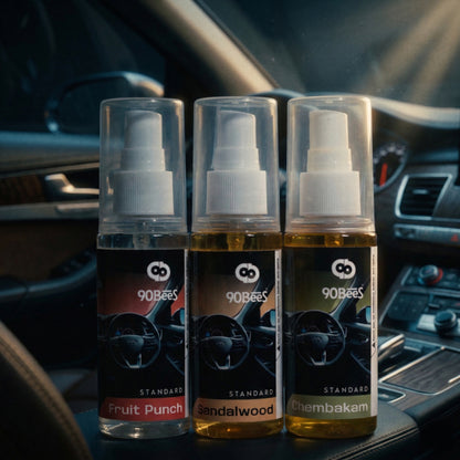 Combo Offer Standard Car Perfume Fruitpunch Chembakam Sandalwood