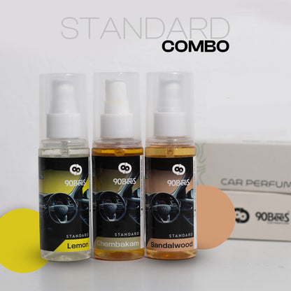 Combo Offer Standard Car Perfume Lemon Chembakam Sandalwood