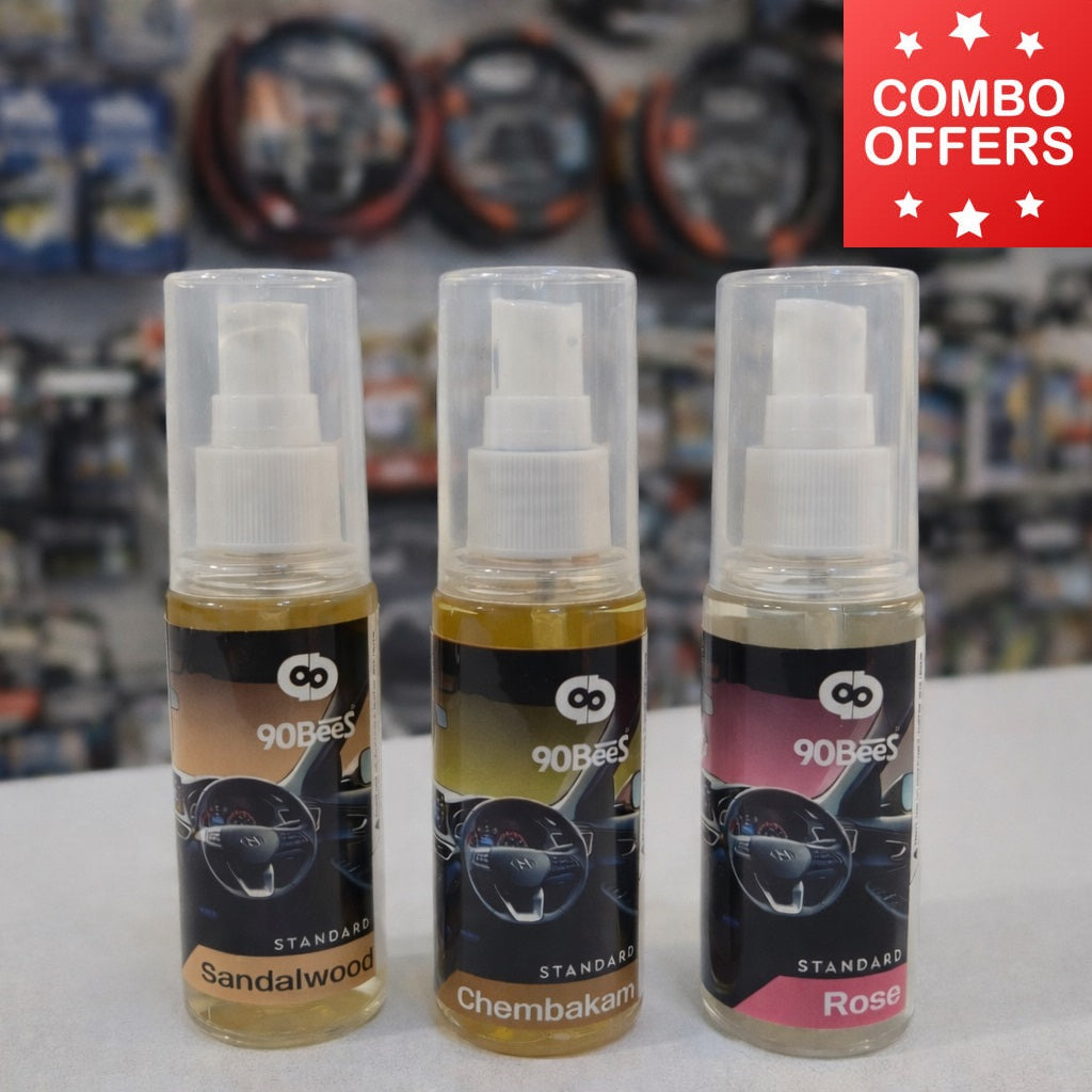 Combo Offer Standard Car Perfume Rose Chembakam Sandalwood